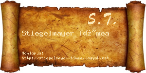 Stiegelmayer Tímea névjegykártya
