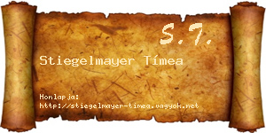 Stiegelmayer Tímea névjegykártya