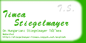 timea stiegelmayer business card